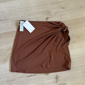 Wilfred Tie Waist Brown Skirt